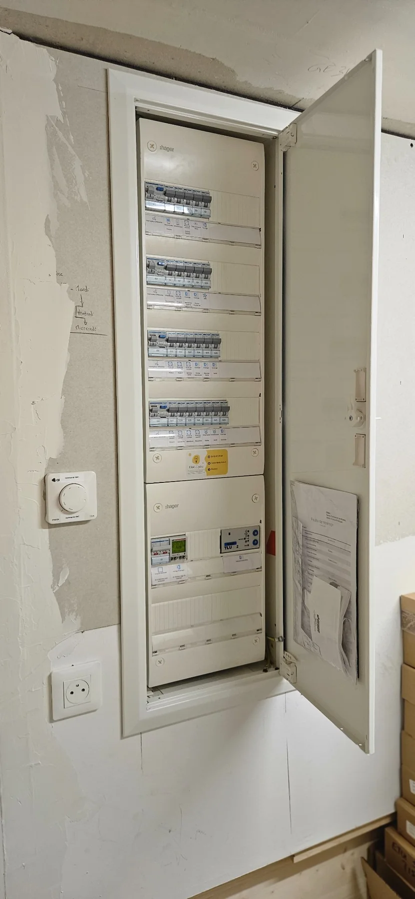 Tableau électrique clairement identifié