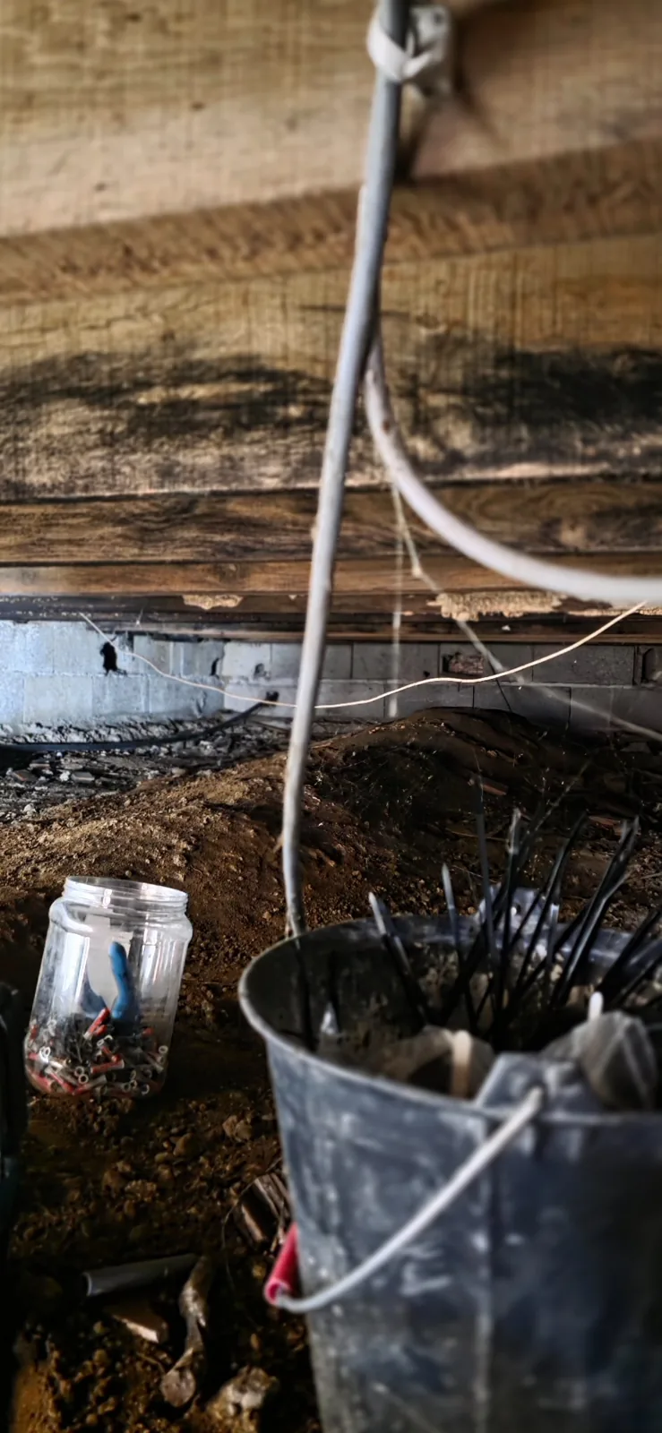Intervention électrique en vide sanitaire