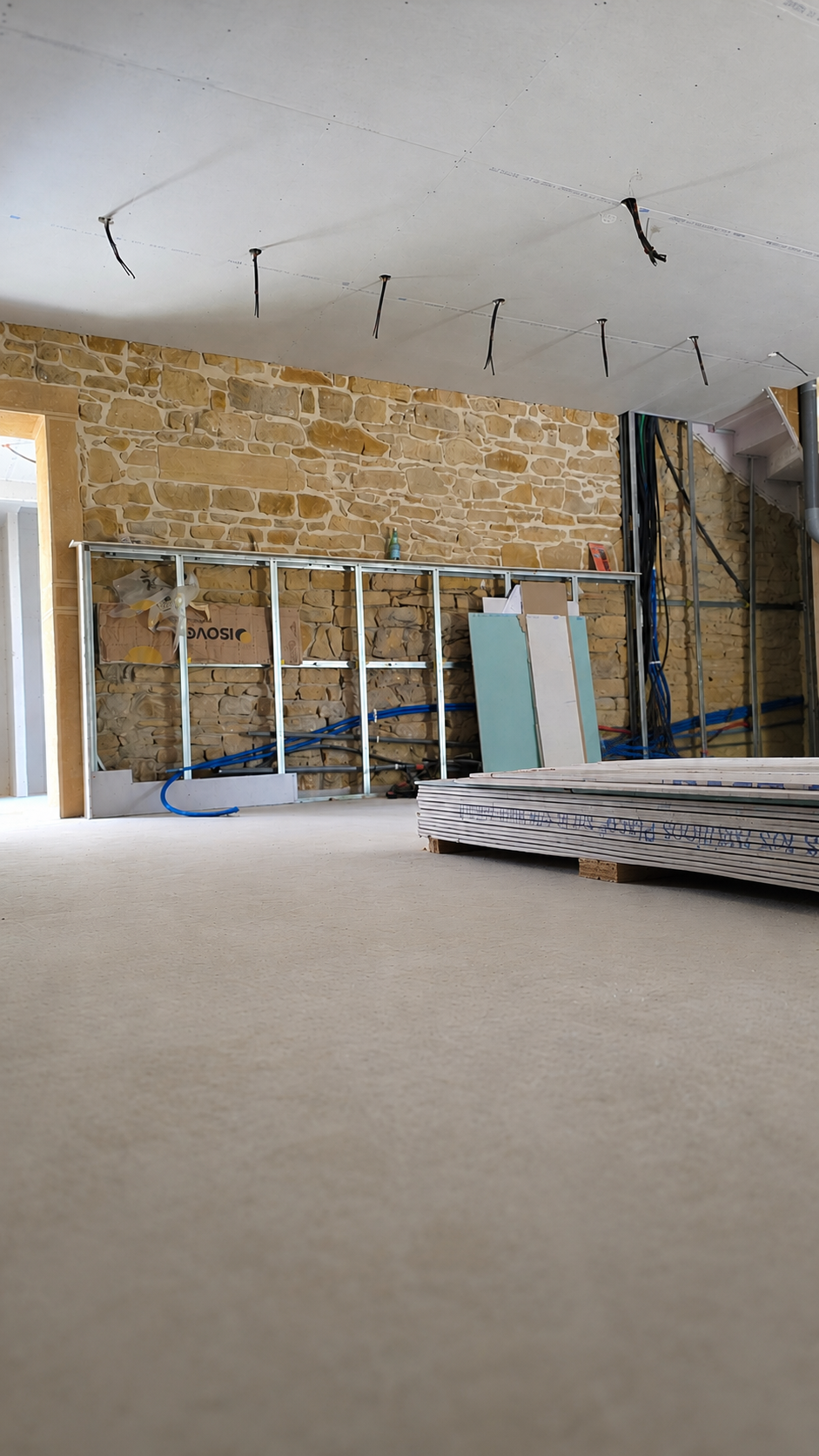 Chantier en cours, réseaux préparés - ELEC4YOU